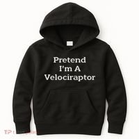 Pretend I'm A Velociraptor Costume Party Funny Halloween Kids Hoodie thumb 0