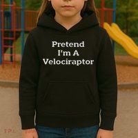 Pretend I'm A Velociraptor Costume Party Funny Halloween Kids Hoodie thumb 3