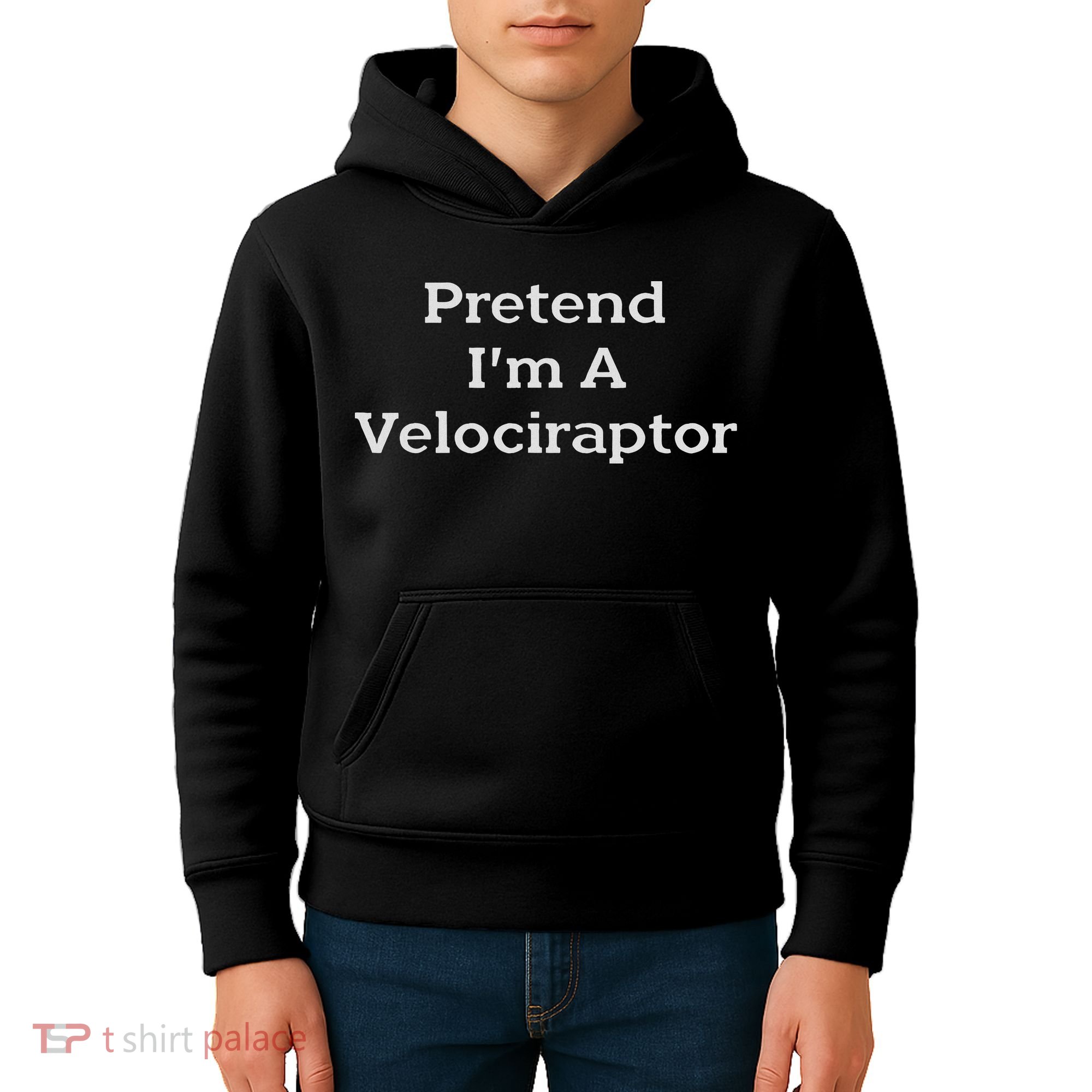Pretend I'm A Velociraptor Costume Party Funny Halloween Kids Hoodie