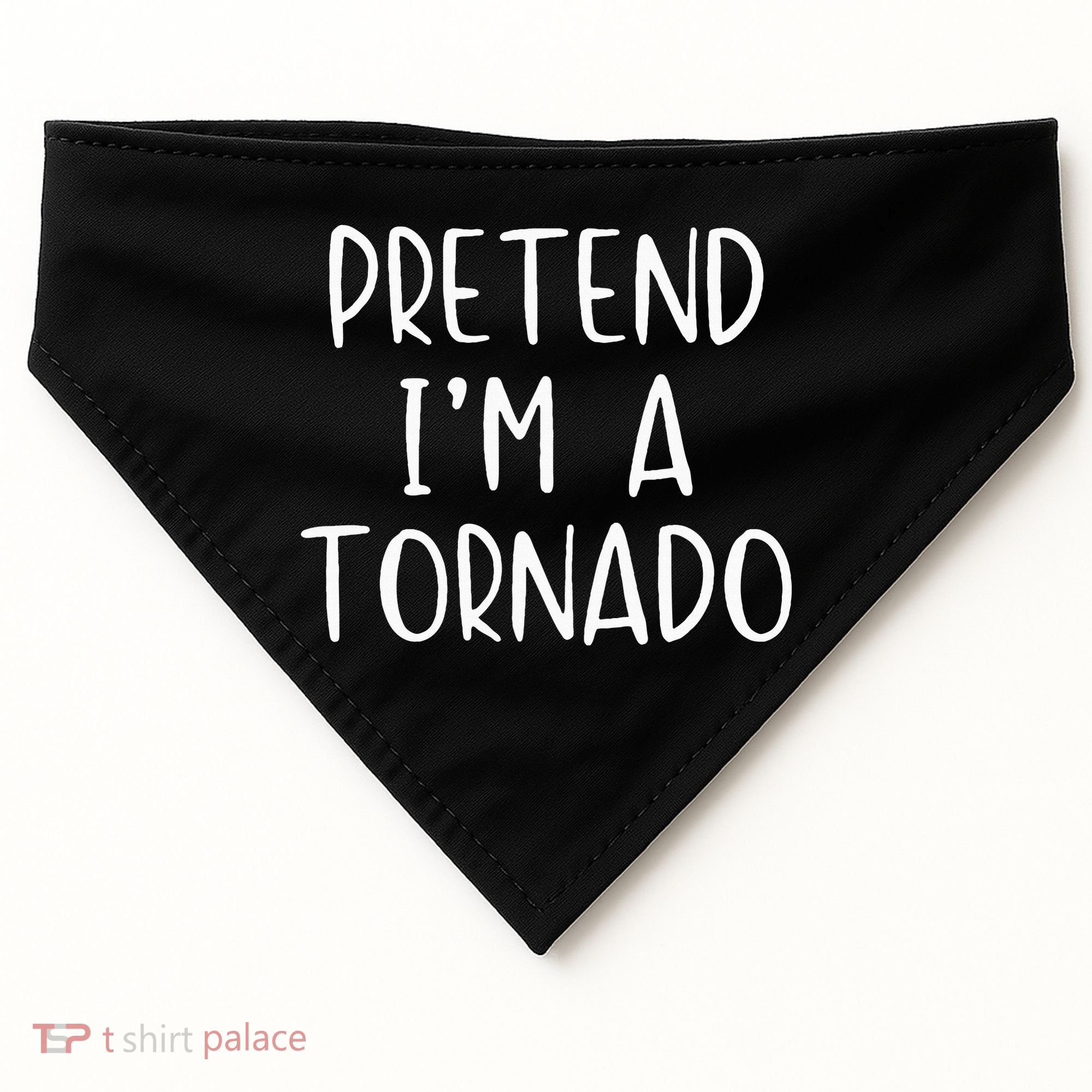 Pretend IM A Tornado Costume Halloween Simple Funny Weather USA-Made Doggie Bandana