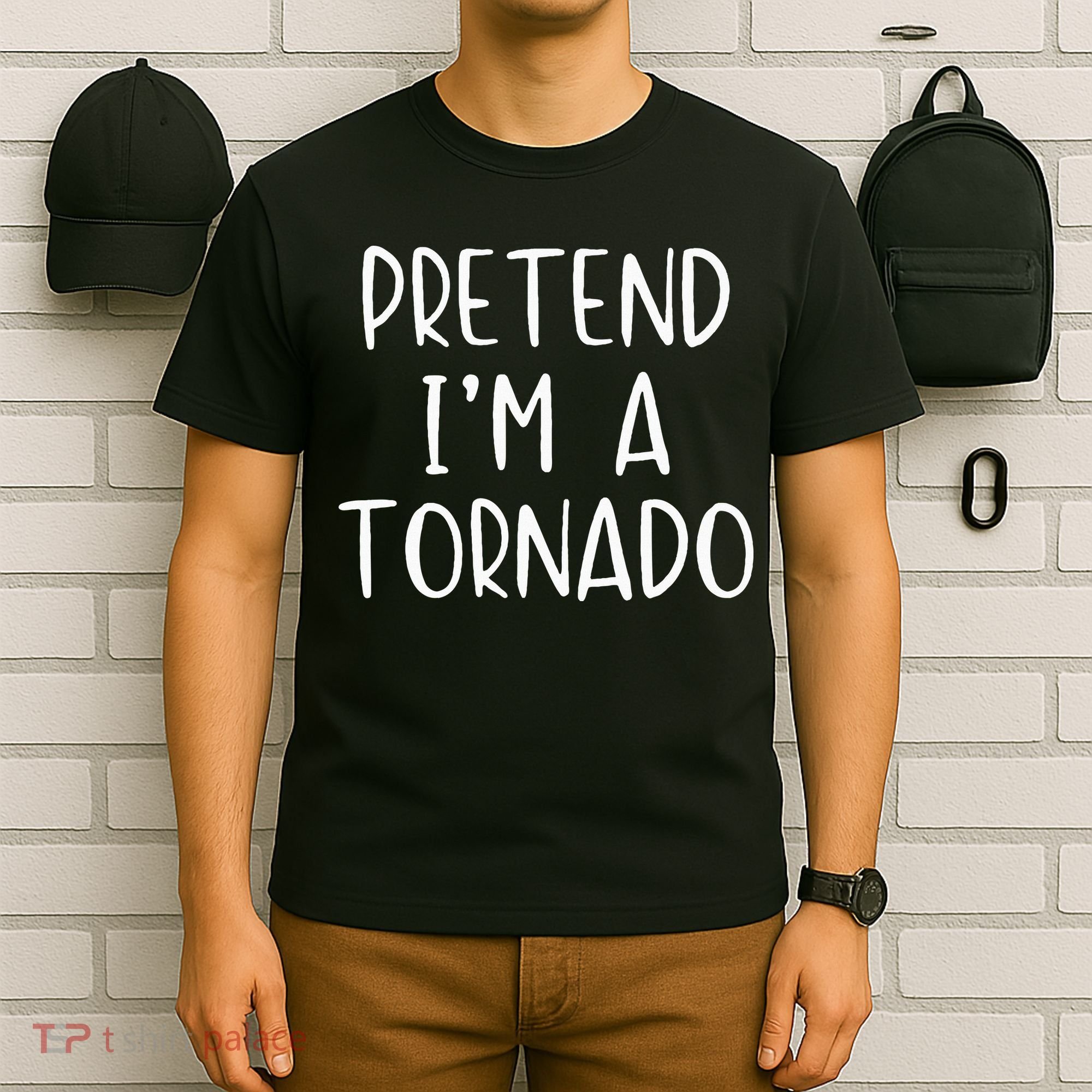 Pretend IM A Tornado Costume Halloween Simple Funny Weather T-Shirt
