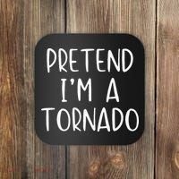 Pretend IM A Tornado Costume Halloween Simple Funny Weather Coaster thumb 0