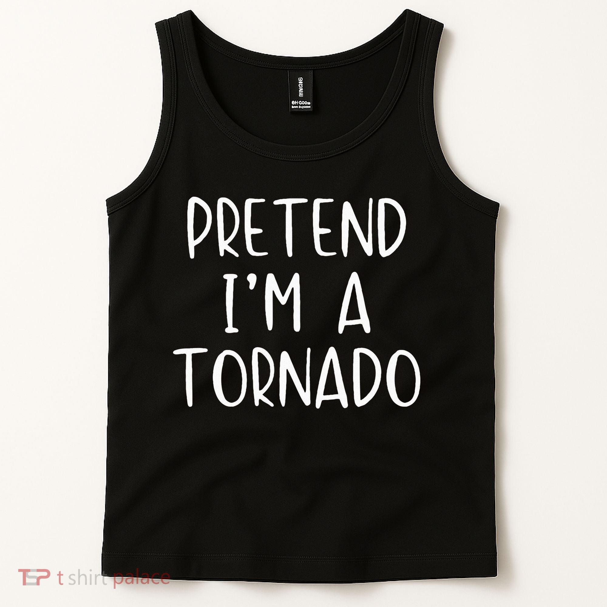 Pretend IM A Tornado Costume Halloween Simple Funny Weather Tank Top