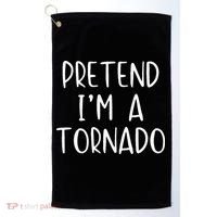Pretend IM A Tornado Costume Halloween Simple Funny Weather Golf Towel thumb 0