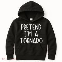 Pretend IM A Tornado Costume Halloween Simple Funny Weather Kids Hoodie thumb 0