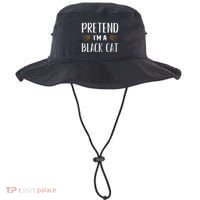 Pretend I'm A Black Cat Costume Party Funny Halloween Cat  Bucket Hat thumb 0