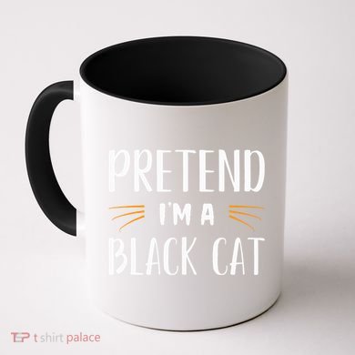 Pretend I'm A Black Cat Costume Party Funny Halloween Cat  Coffee Mug