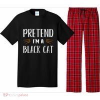 Pretend I'm A Black Cat Costume Party Funny Halloween Cat  Pajama Set thumb 0