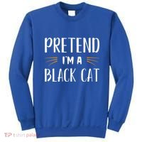 Pretend I'm A Black Cat Costume Party Funny Halloween Cat  Sweatshirt thumb 0