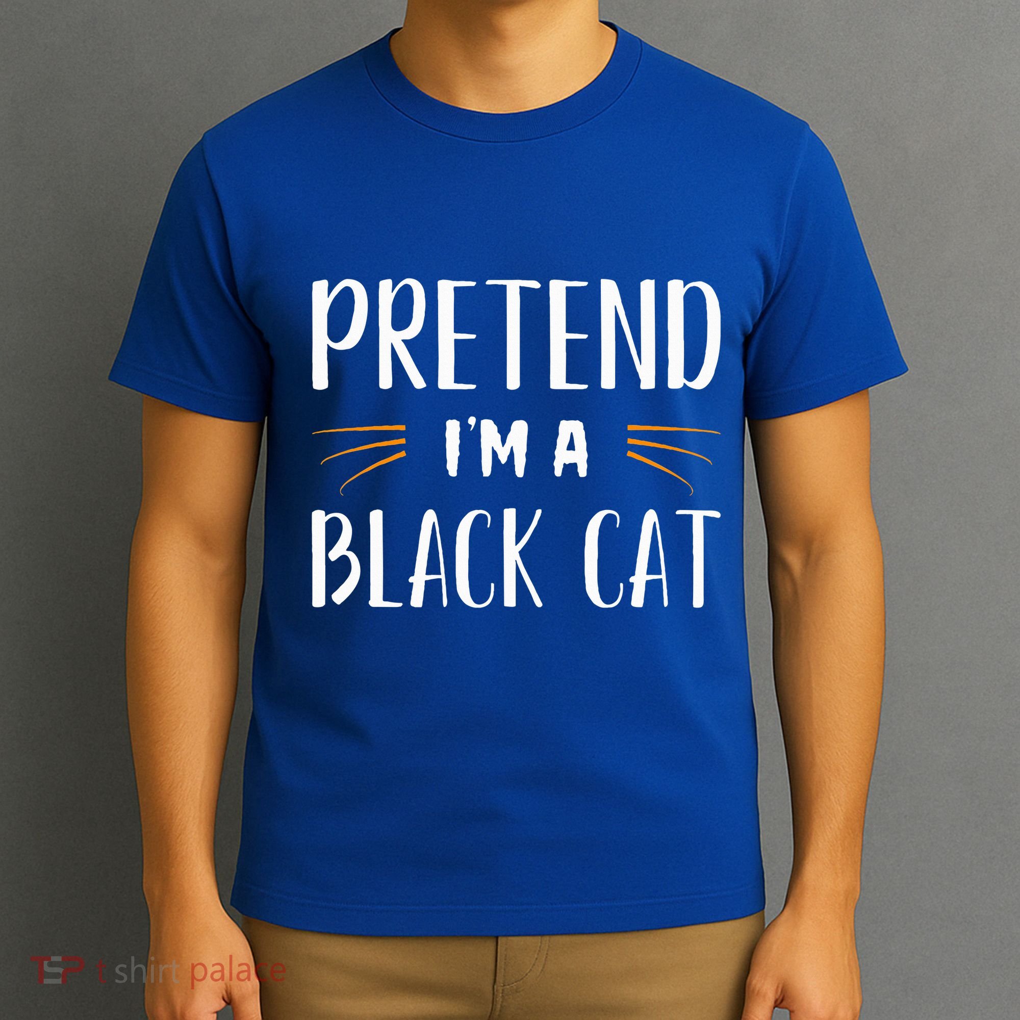 Pretend I'm A Black Cat Costume Party Funny Halloween Cat  T-Shirt