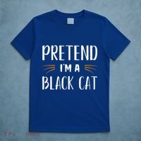 Pretend I'm A Black Cat Costume Party Funny Halloween Cat  T-Shirt thumb 5