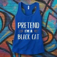 Pretend I'm A Black Cat Costume Party Funny Halloween Cat  Women's Tank Top thumb 3