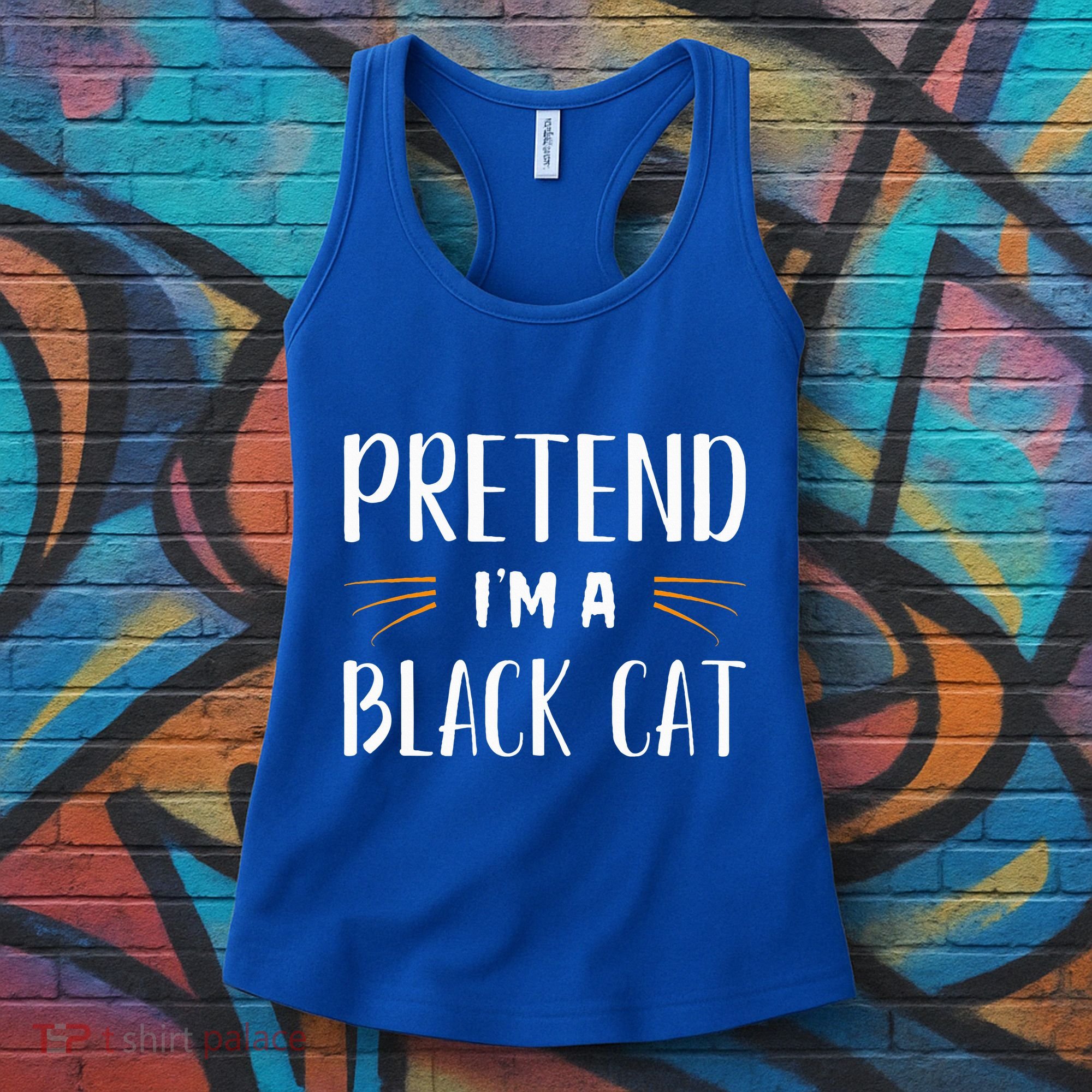 Pretend I'm A Black Cat Costume Party Funny Halloween Cat  Women's Tank Top