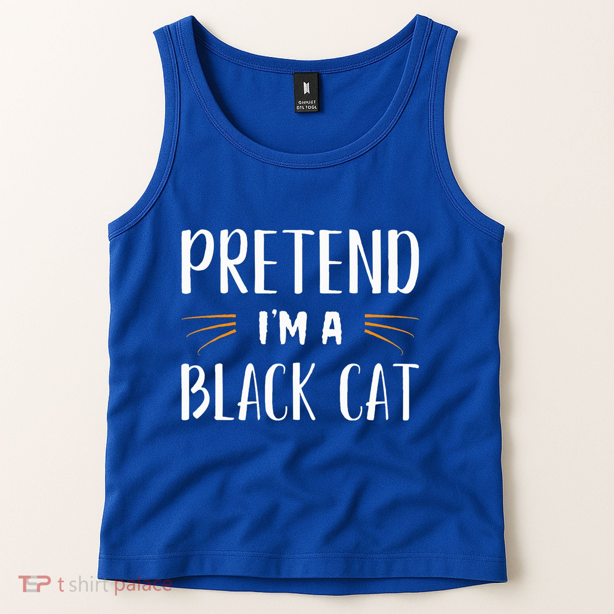 Pretend I'm A Black Cat Costume Party Funny Halloween Cat  Tank Top