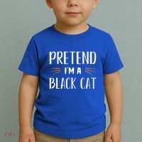 Pretend I'm A Black Cat Costume Party Funny Halloween Cat  Toddler T-Shirt thumb 2