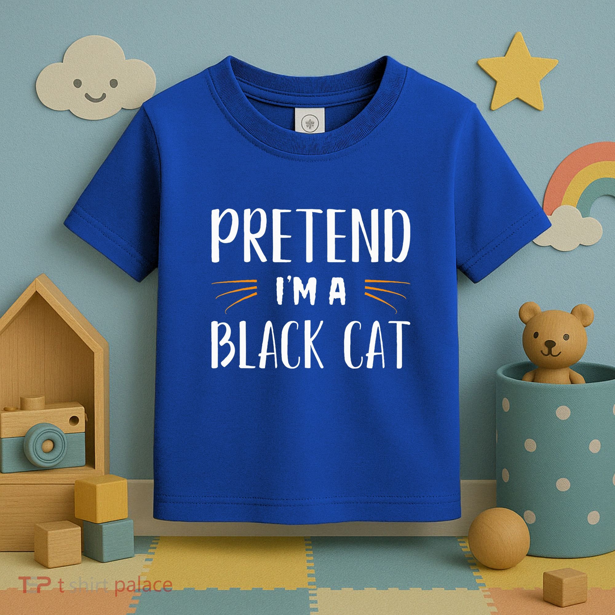 Pretend I'm A Black Cat Costume Party Funny Halloween Cat  Toddler T-Shirt