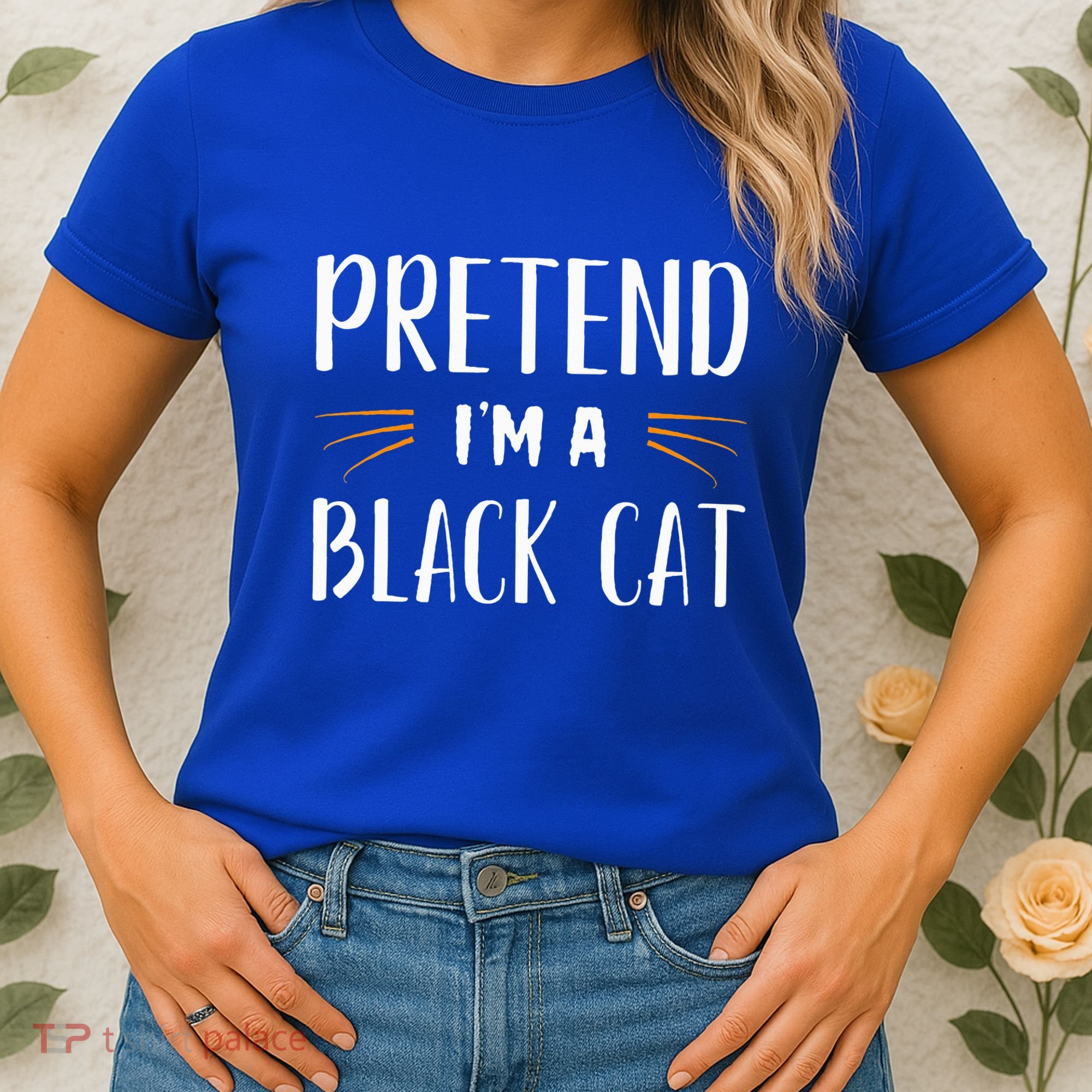 Pretend I'm A Black Cat Costume Party Funny Halloween Cat  Women's T-Shirt