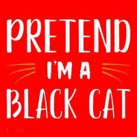 Pretend I'm A Black Cat Costume Party Funny Halloween Cat  Santa Hat thumb 1
