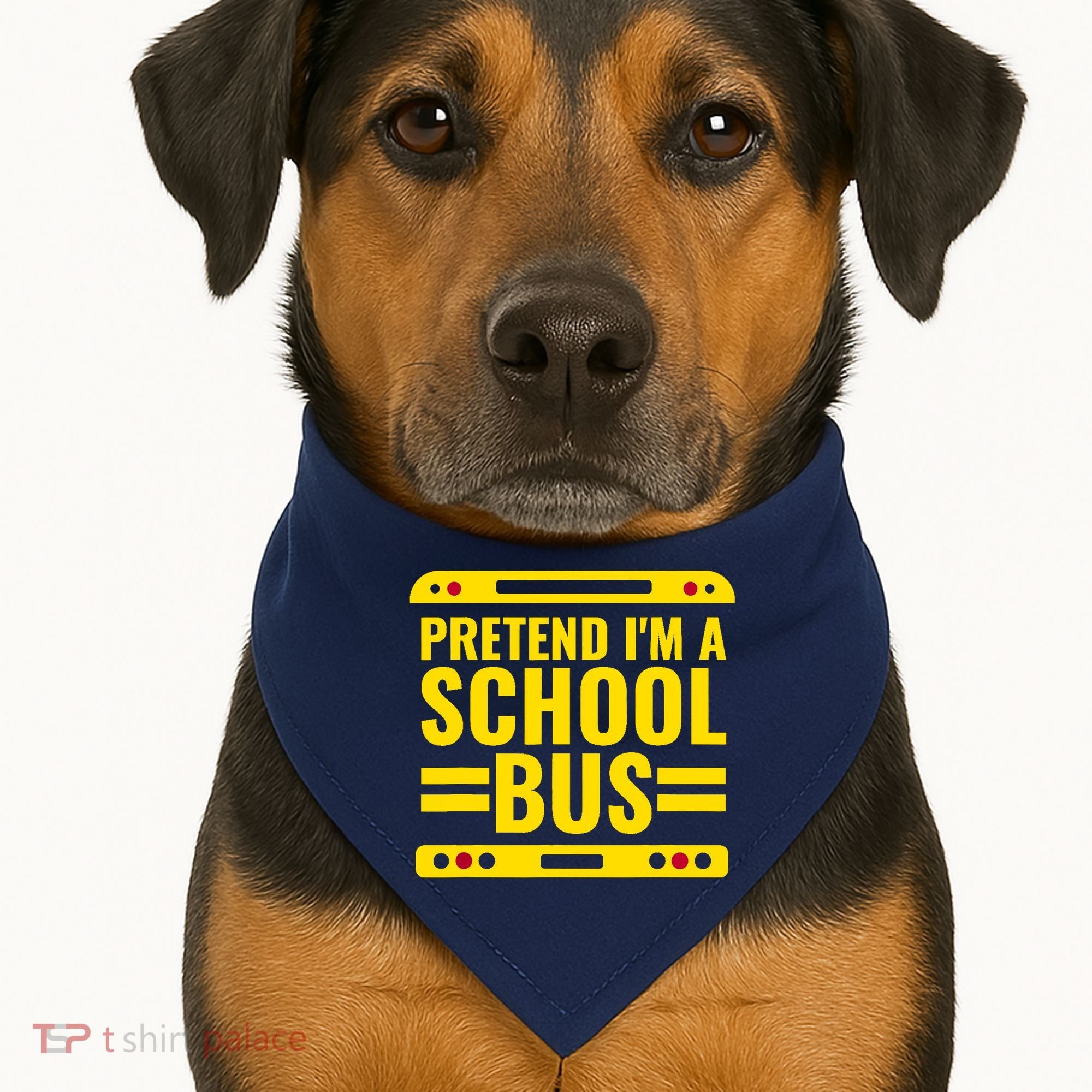 Pretend Im A School Bus Funny Lazy Halloween Costume USA-Made Doggie Bandana