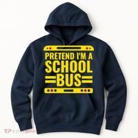 Pretend Im A School Bus Funny Lazy Halloween Costume Hoodie thumb 0