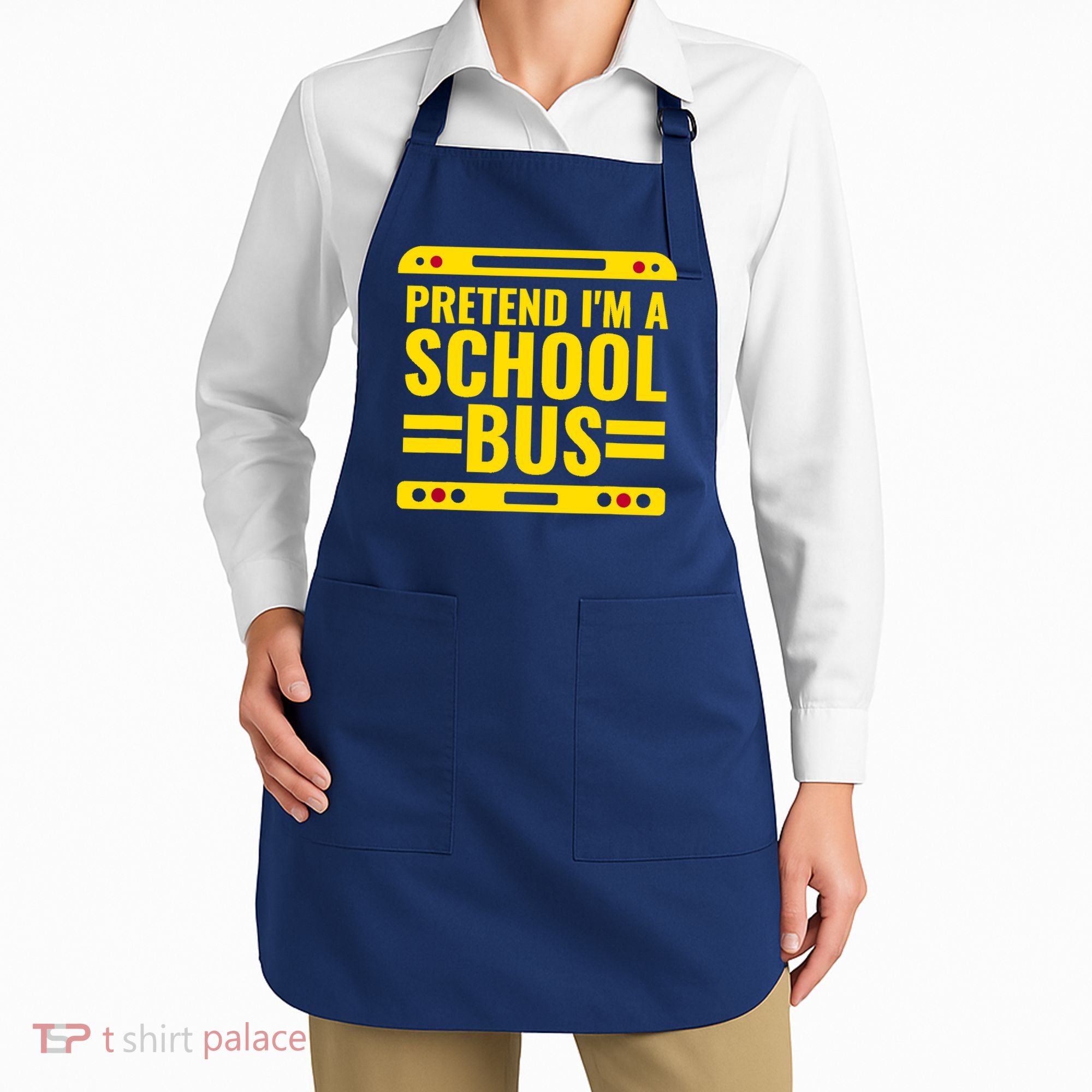 Pretend Im A School Bus Funny Lazy Halloween Costume Apron