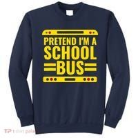 Pretend Im A School Bus Funny Lazy Halloween Costume Sweatshirt thumb 0