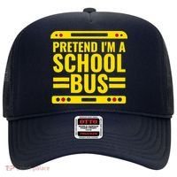 Pretend Im A School Bus Funny Lazy Halloween Costume Hat thumb 0