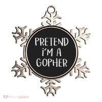 Pretend I'm A Gopher Costume Funny Halloween Party Ornament thumb 0