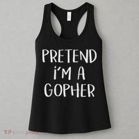 Pretend I'm A Gopher Costume Funny Halloween Party Women's Tank Top thumb 3