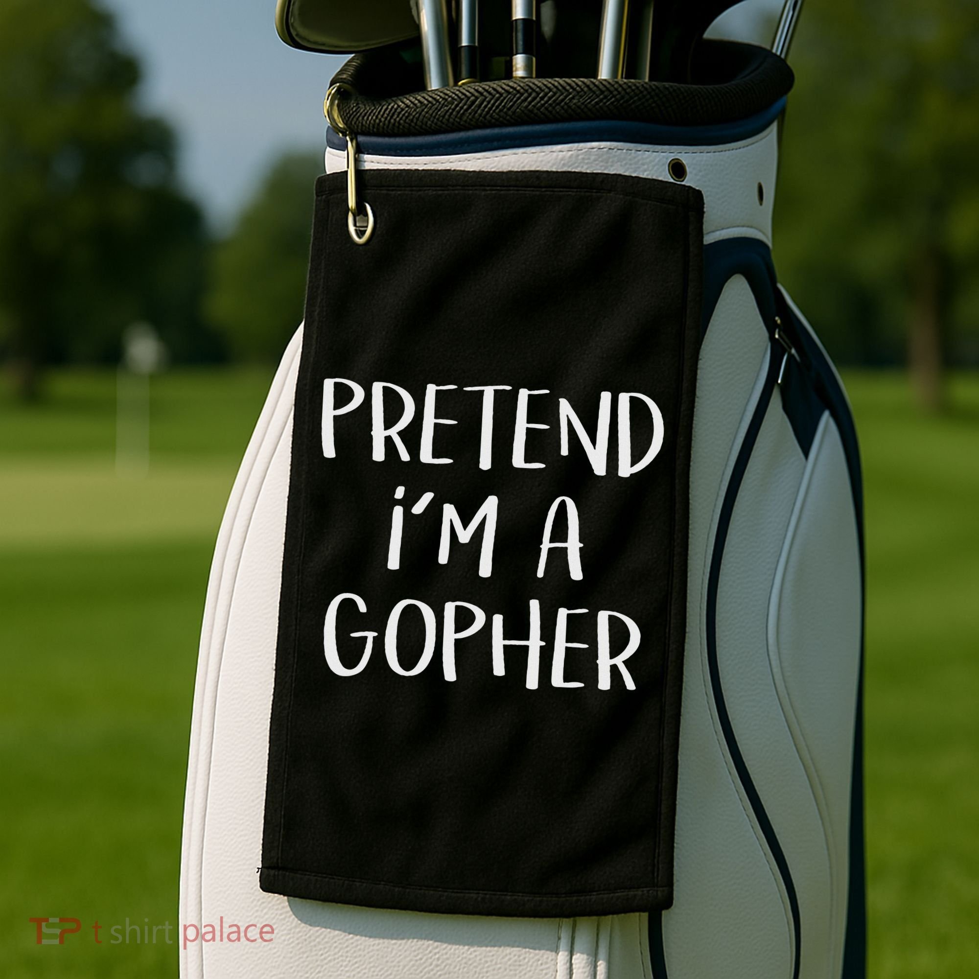 Pretend I'm A Gopher Costume Funny Halloween Party Golf Towel