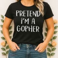 Pretend I'm A Gopher Costume Funny Halloween Party Women's T-Shirt thumb 2