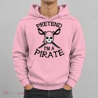 Pretend I'm A Pirate Funny Cartoon Halloween Hoodie thumb 0