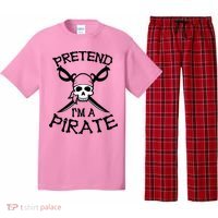 Pretend I'm A Pirate Funny Cartoon Halloween Pajama Set thumb 0