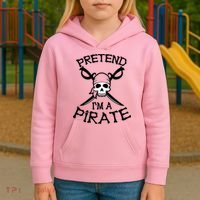 Pretend I'm A Pirate Funny Cartoon Halloween Kids Hoodie thumb 3