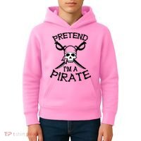 Pretend I'm A Pirate Funny Cartoon Halloween Kids Hoodie thumb 4