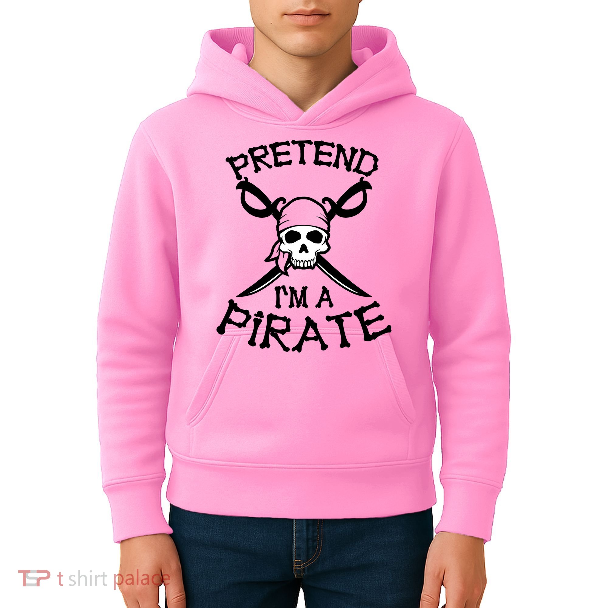 Pretend I'm A Pirate Funny Cartoon Halloween Kids Hoodie