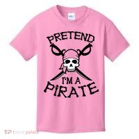 Pretend I'm A Pirate Funny Cartoon Halloween Kids T-Shirt thumb 0