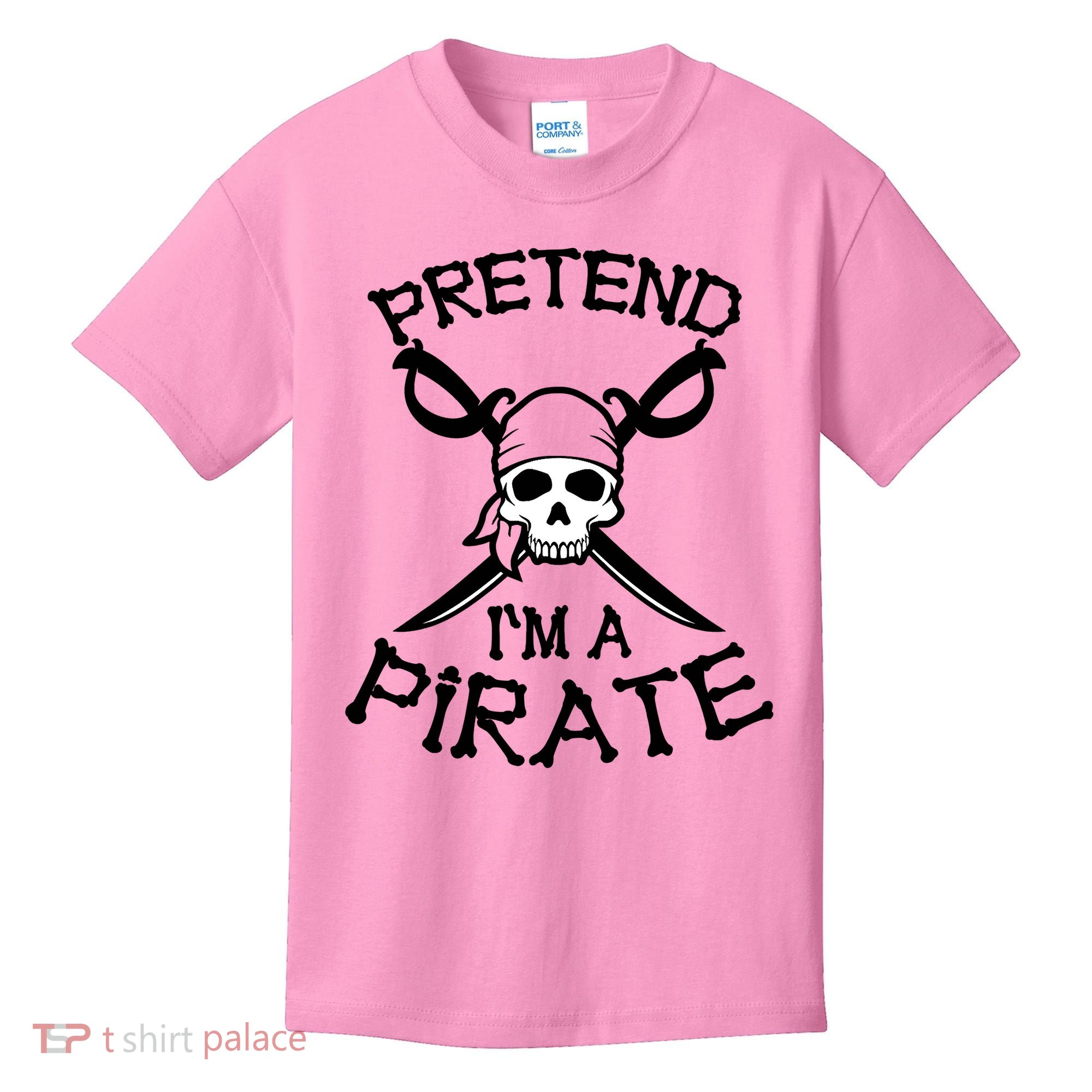 Pretend I'm A Pirate Funny Cartoon Halloween Kids T-Shirt