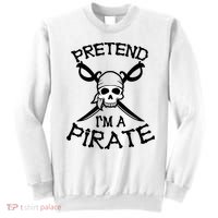 Pretend I'm A Pirate Funny Cartoon Halloween Sweatshirt thumb 0