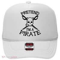 Pretend I'm A Pirate Funny Cartoon Halloween Hat thumb 0