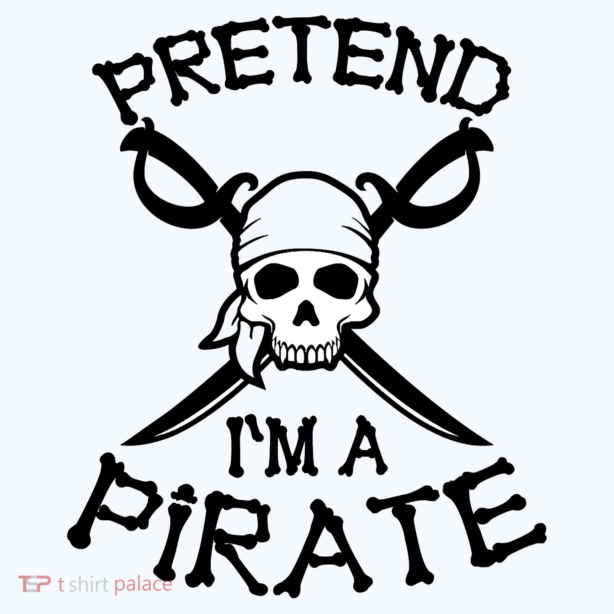 Pretend I'm A Pirate Funny Cartoon Halloween Hat
