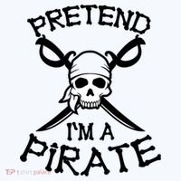 Pretend I'm A Pirate Funny Cartoon Halloween Kids Sweatshirt thumb 2