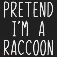 Pretend I'm A Raccoon Costume Halloween Lazy Easy Racoon Hat thumb 2