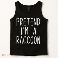 Pretend I'm A Raccoon Costume Halloween Lazy Easy Racoon Tank Top thumb 2
