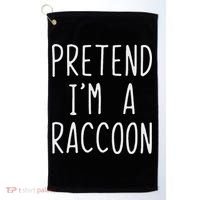 Pretend I'm A Raccoon Costume Halloween Lazy Easy Racoon Golf Towel thumb 0