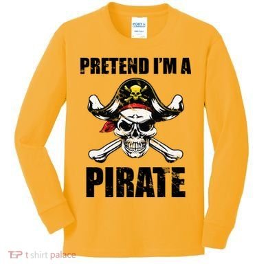 Pretend I'm A Pirate Kids Long Sleeve Shirt