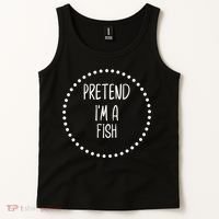 Pretend I'm A Fish Lazy Halloween Costume Tank Top thumb 2
