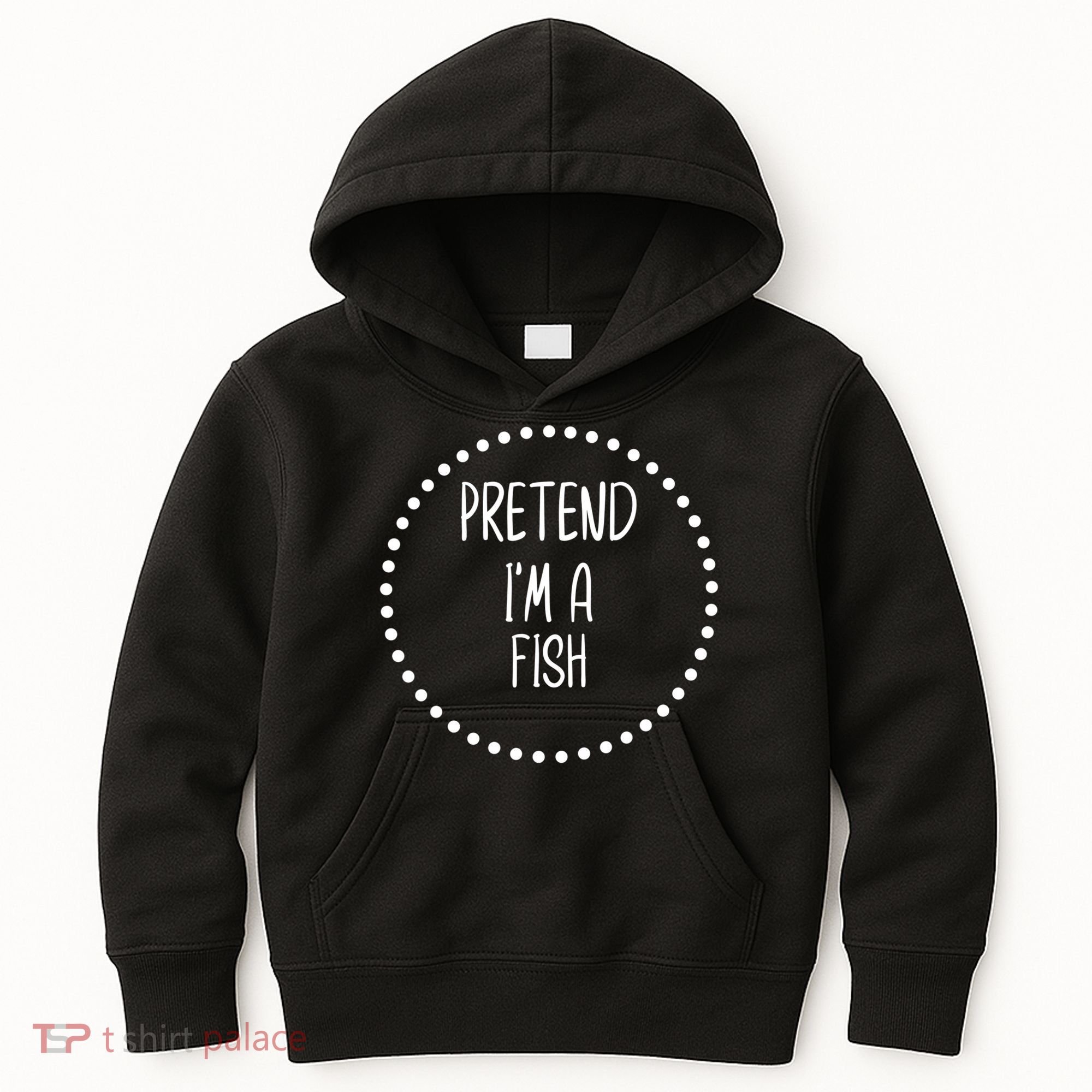 Pretend I'm A Fish Lazy Halloween Costume Kids Hoodie