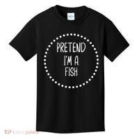 Pretend I'm A Fish Lazy Halloween Costume Kids T-Shirt thumb 0