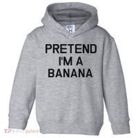 Pretend I'm A Banana Funny Lazy Halloween Costume Toddler Hoodie thumb 0